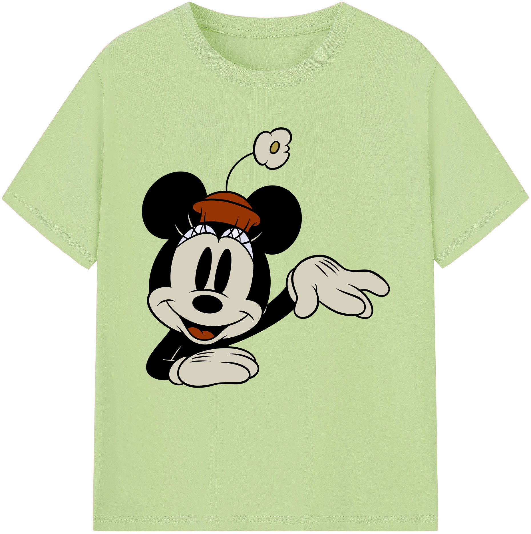（画像用） ミッキーマウス Mickey Mouse 綿100％半袖Tシャツ（フロントプリント）
